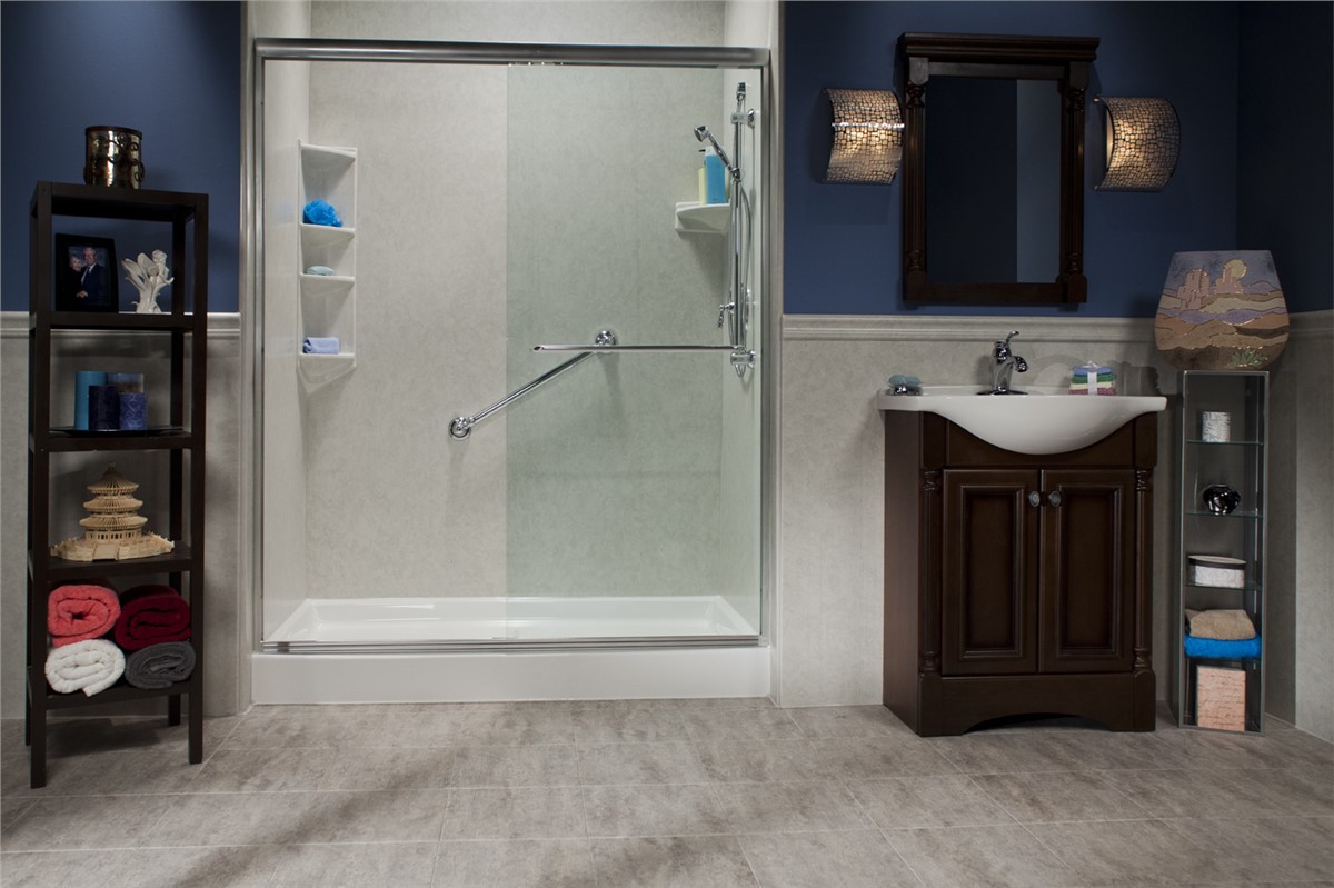 Bathroom with walk in shower