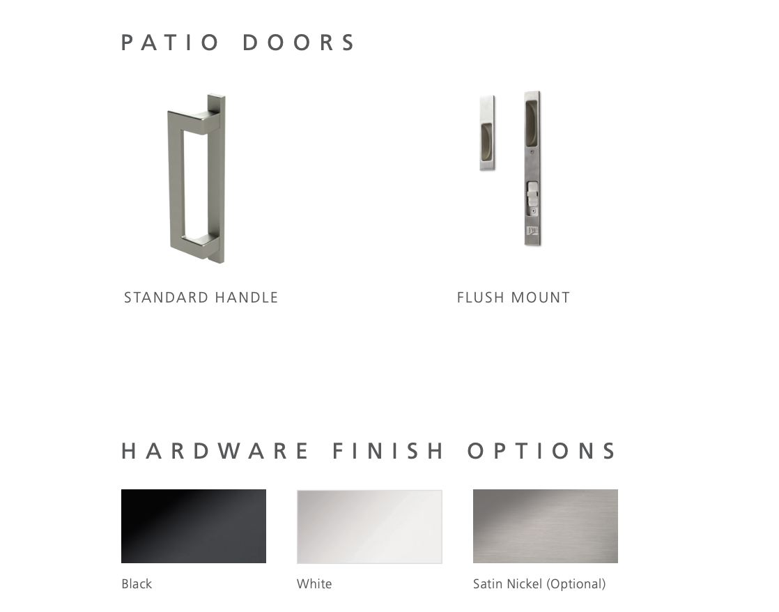 Auraline Patio Hardware and Color